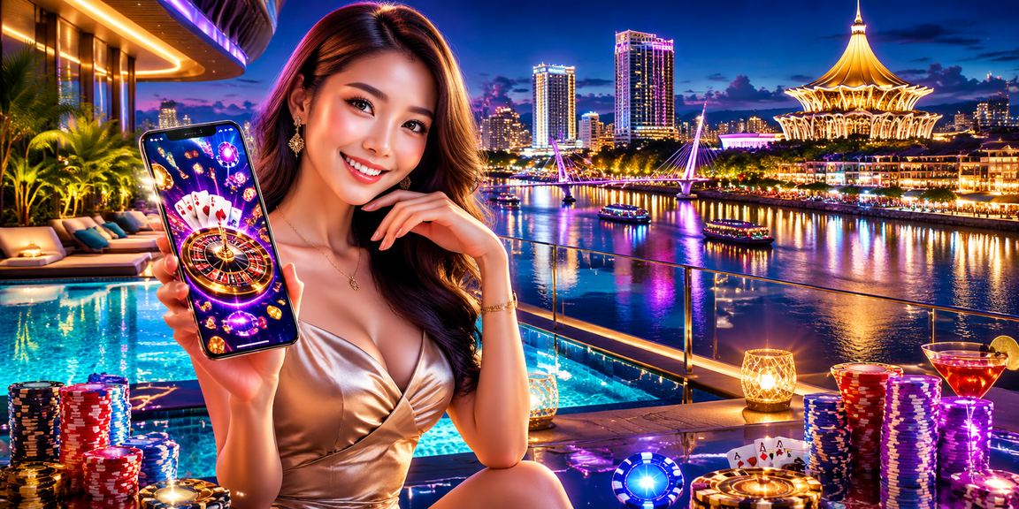 Aplikasi kasino dalam talian x9d di skrin telefon pintar dengan pilihan slot dan permainan meja